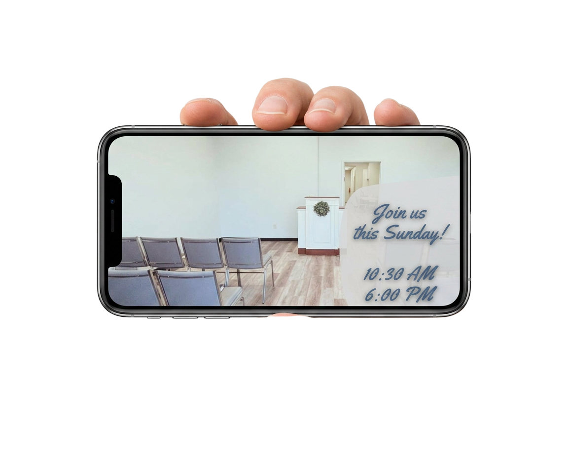 Watching the church live stream on a phone